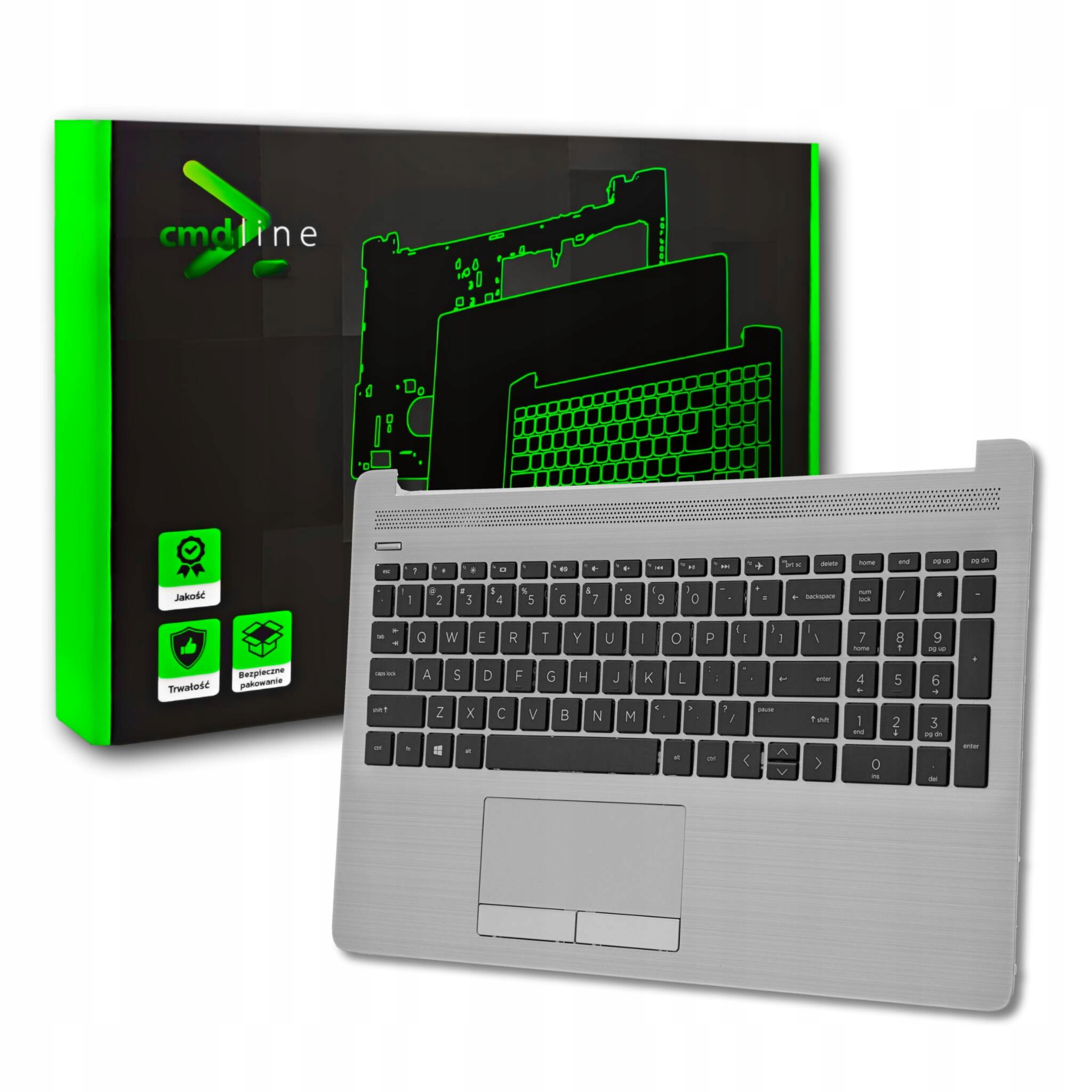 Palmrest Klawiatura Do Hp 15-DA 15-DB Sil