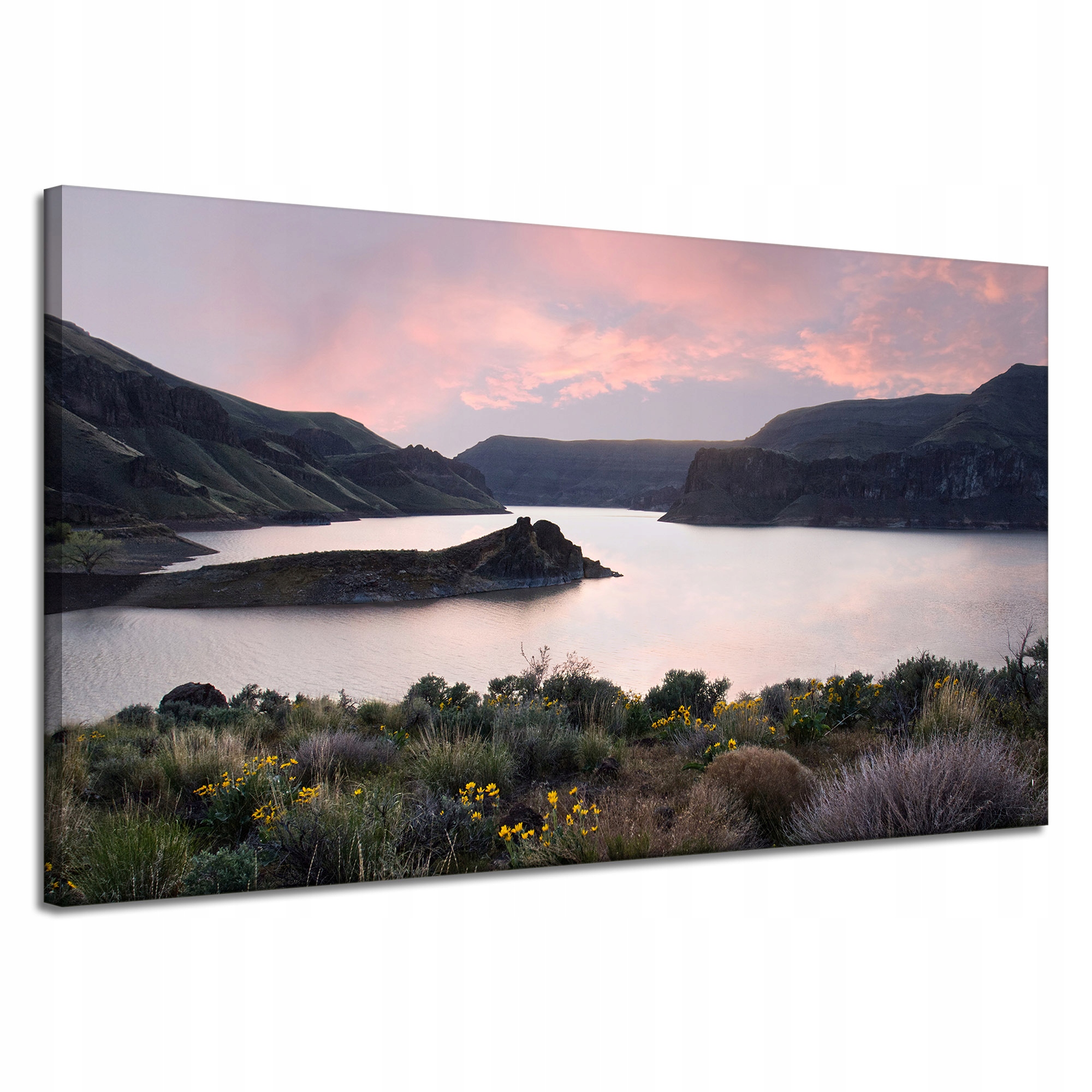 Obraz na plátně Příroda Hory Voda Nebe Květiny Rostliny 120x70