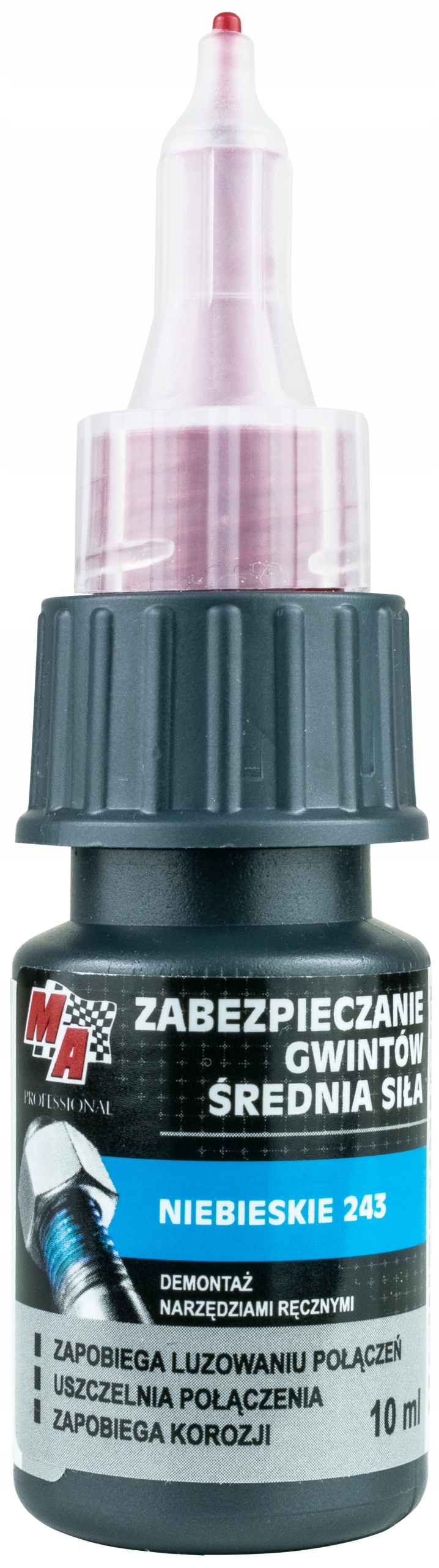 MA PROFESSIONAL - ŚRODEK DO ZABEZPIECZENIA GWINTÓW NIEBIESKI ŚREDNI - 10ML