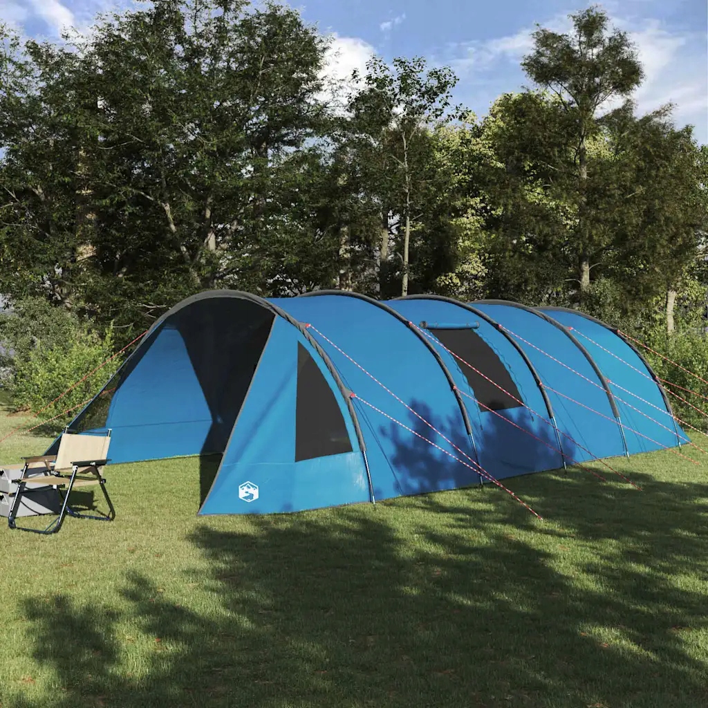vidaXL Tunelový stan pro 6 osob Modrý a šedý 778 x 356 x 210 cm