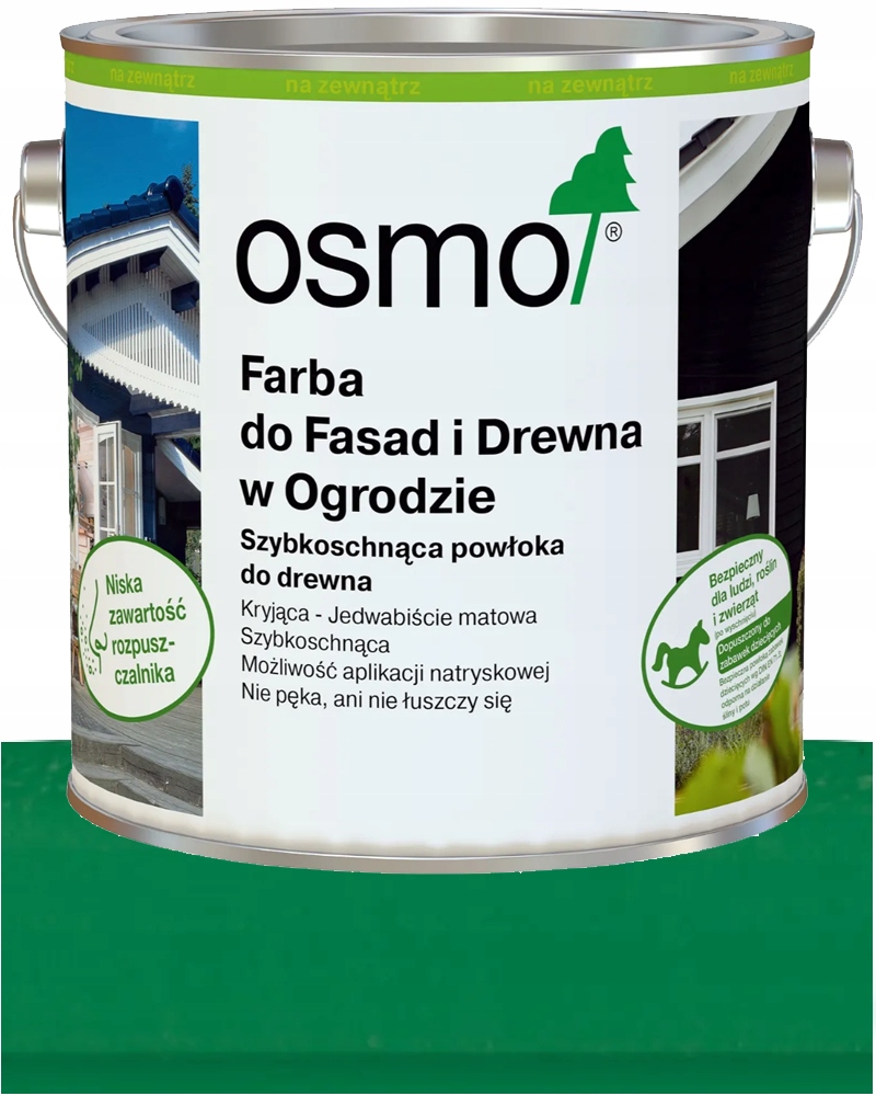 Osmo Barva pro fasády a dřevo v zahradě Mátová Zelená 7629 0,75L