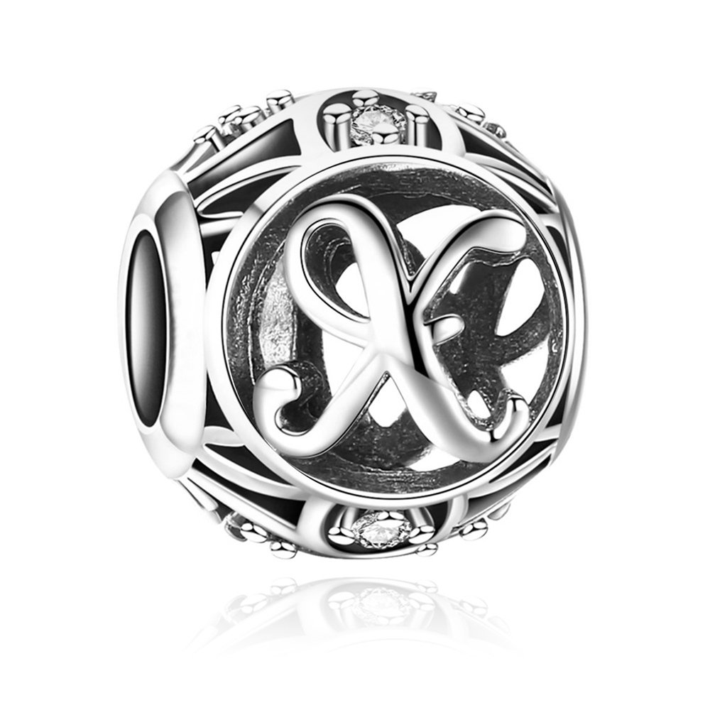 

Charms Zawieszka Koralik 925 Literka X SR446