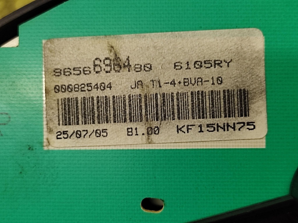 PEUGEOT 206 dials 9656696480