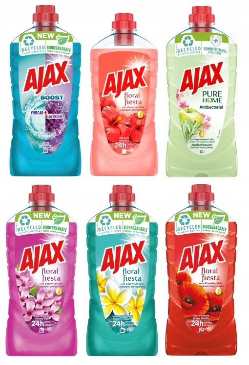 

Ajax Boost Floral Fiesta płyn do mycia zestaw 6szt