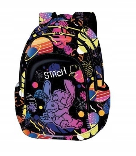 CoolPack Plecak Szkolny Prime dla dziewczynki Stitch Black klasa 1-3