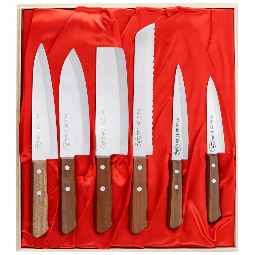 Satake Tomoko 420J2 Japonský set 6 nožov ako darček v drevenej krabičke