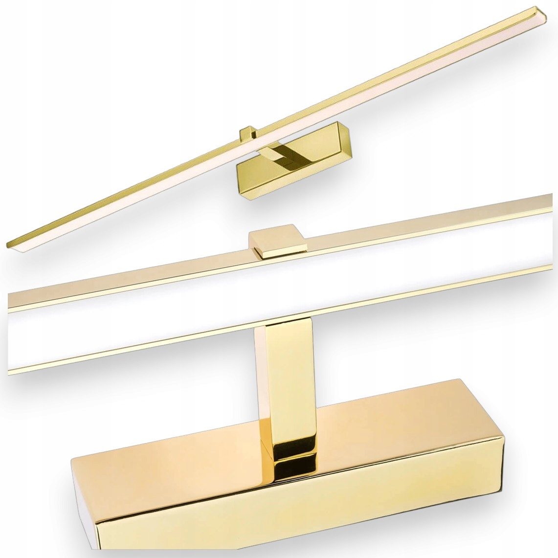 Koupelnové Svítidlo Lampa Nad Zrcadlo Do Koupelny Led 18W Zlatý Kov IP44