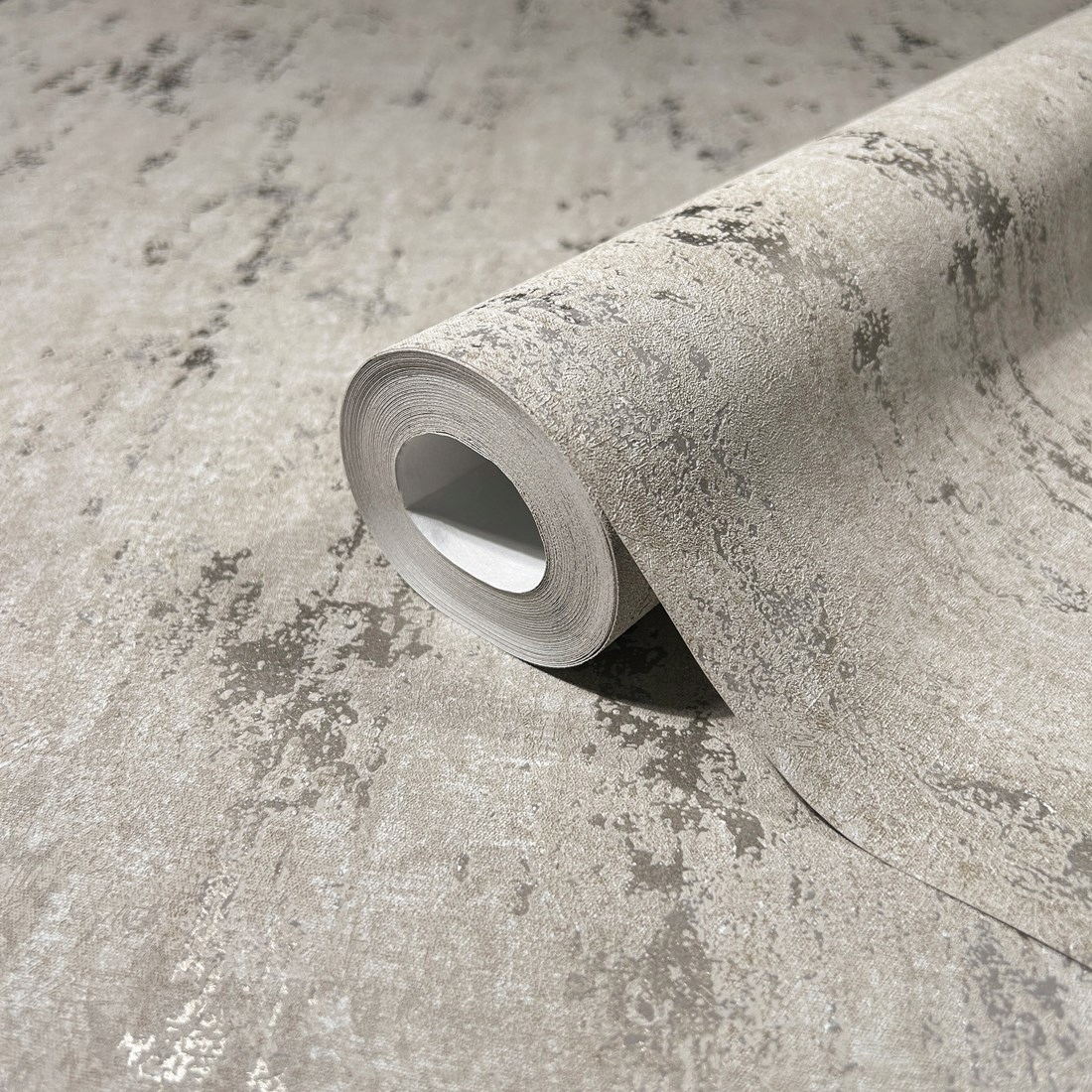 Béžová Tapeta Imitace Betonu, Přetíratelná Vinylovou Barvou
