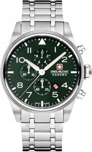 Zegarek męski Swiss Military SMWGI0000404 zielony klasyczny do pływania
