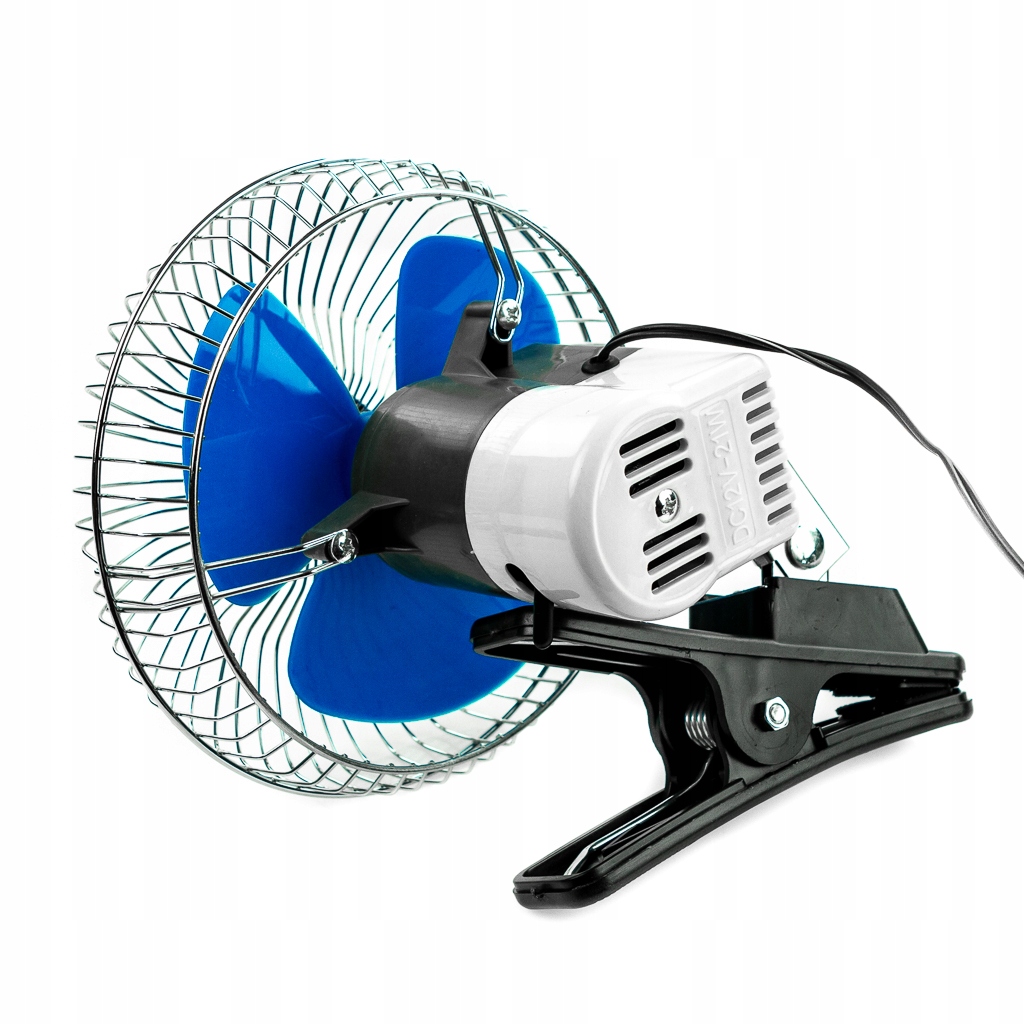 Wentylator 12V chromowy Śr. 23 cm z klipsem Producent części Agtech