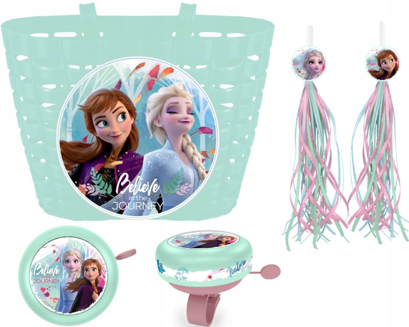 

Koszyczek Wstążki Dzwonek Na Rower Frozen Elsa