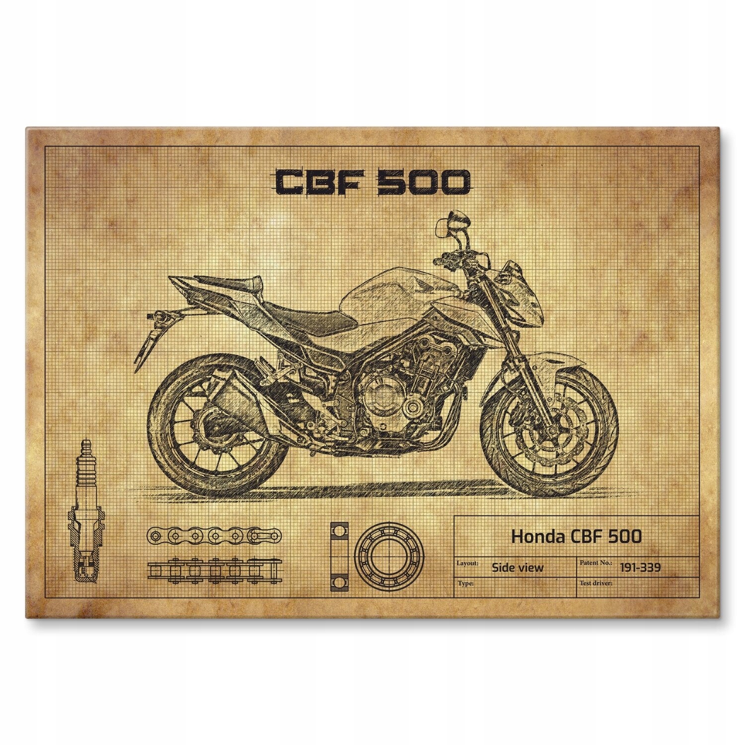 Kovový plakát Honda Cbf 500 Dárek 30 x 42 cm