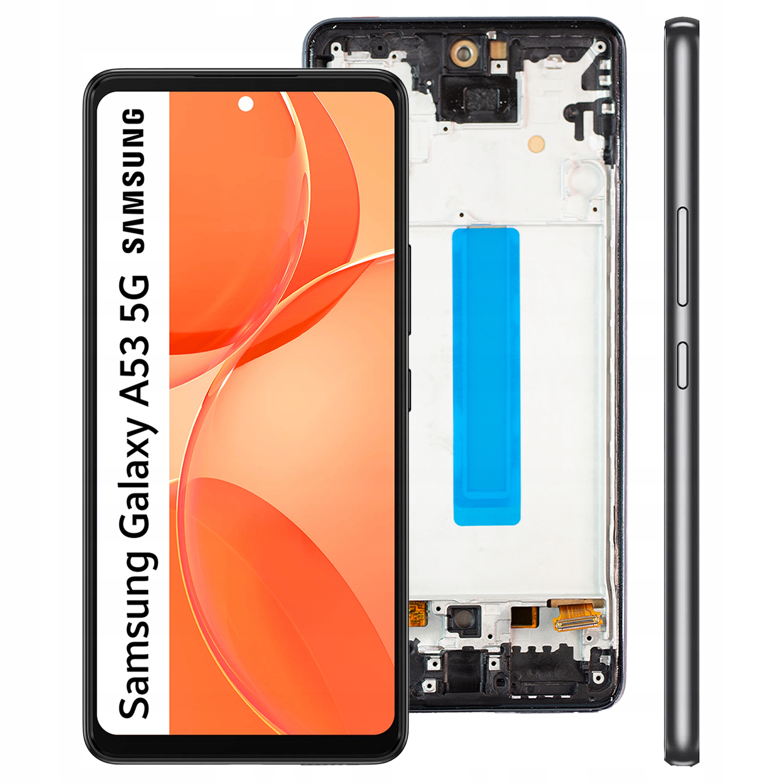 Displej s rámečkem pro Samsung A53 5G Incell Display LCD Panel, černý