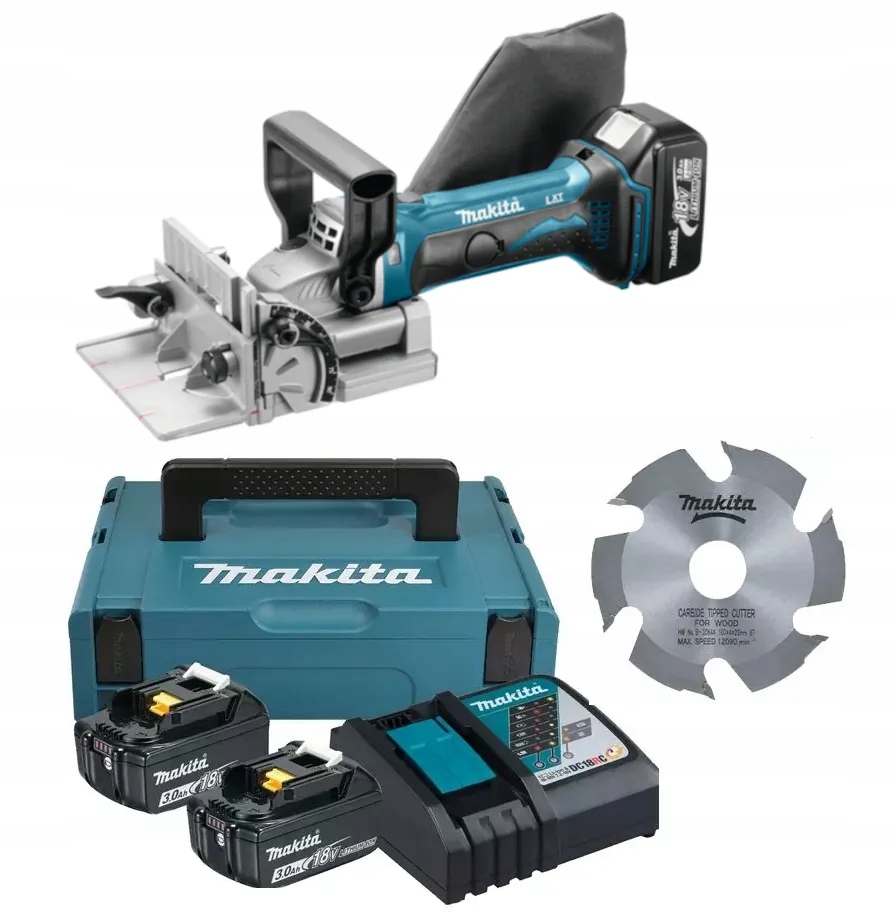 Lamelovačka Frézka na lamely 2x3.0Ah 18V Makita DPJ180RFJ