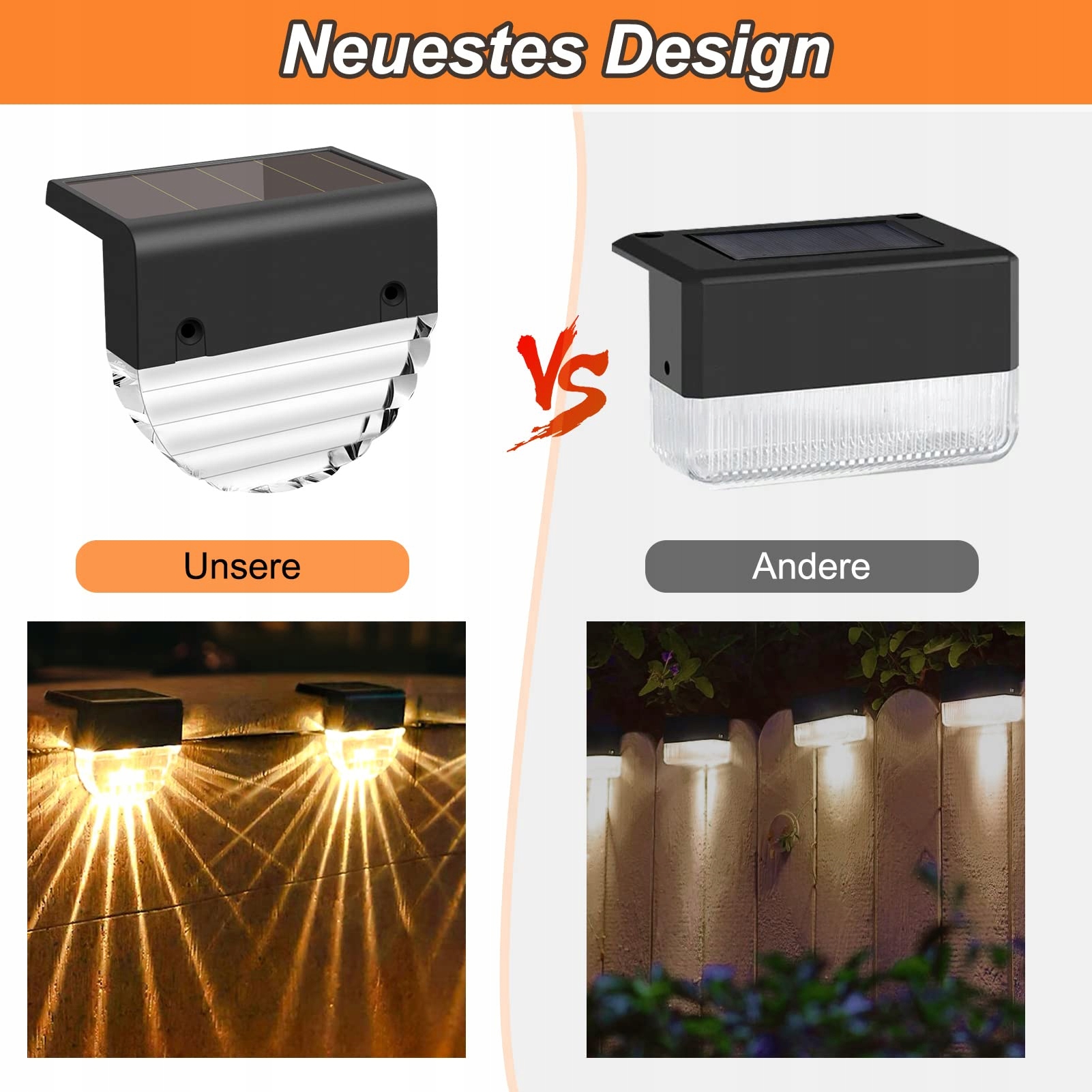 FUQIDUO Solarlampy Zewnętrzne IP65 LED 2 Tryby Ogród Taras 6 Sztuk — miniatura 5