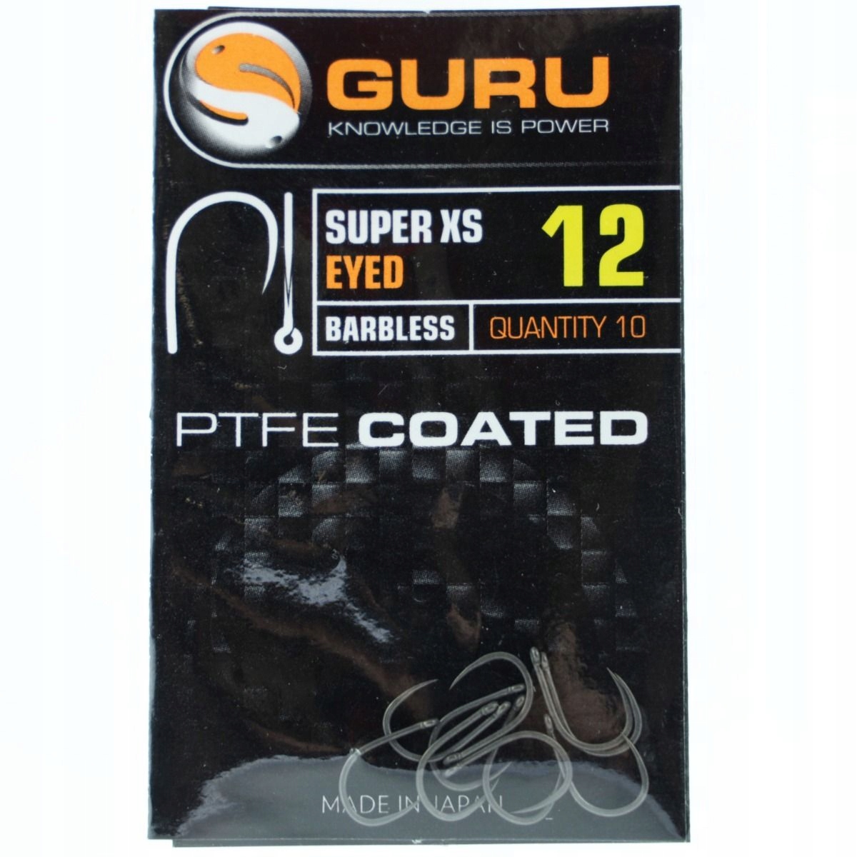◆Haruru◆ Guru Haczyki Super X-Strong Eyed Size 12 Barbless PTFE coated