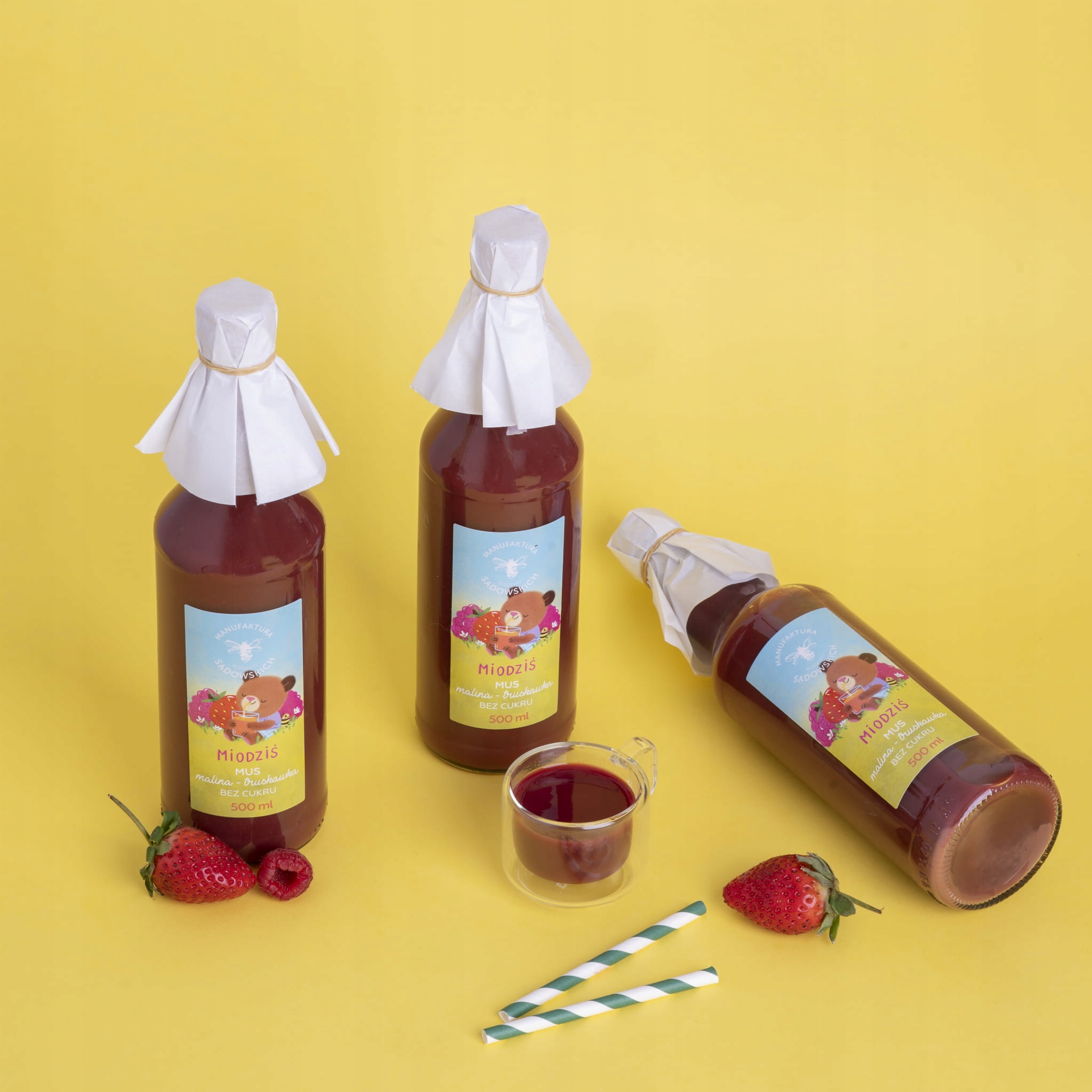 Mus malinowo - truskawkowy MIODZIŚ 500 ml Marka inny