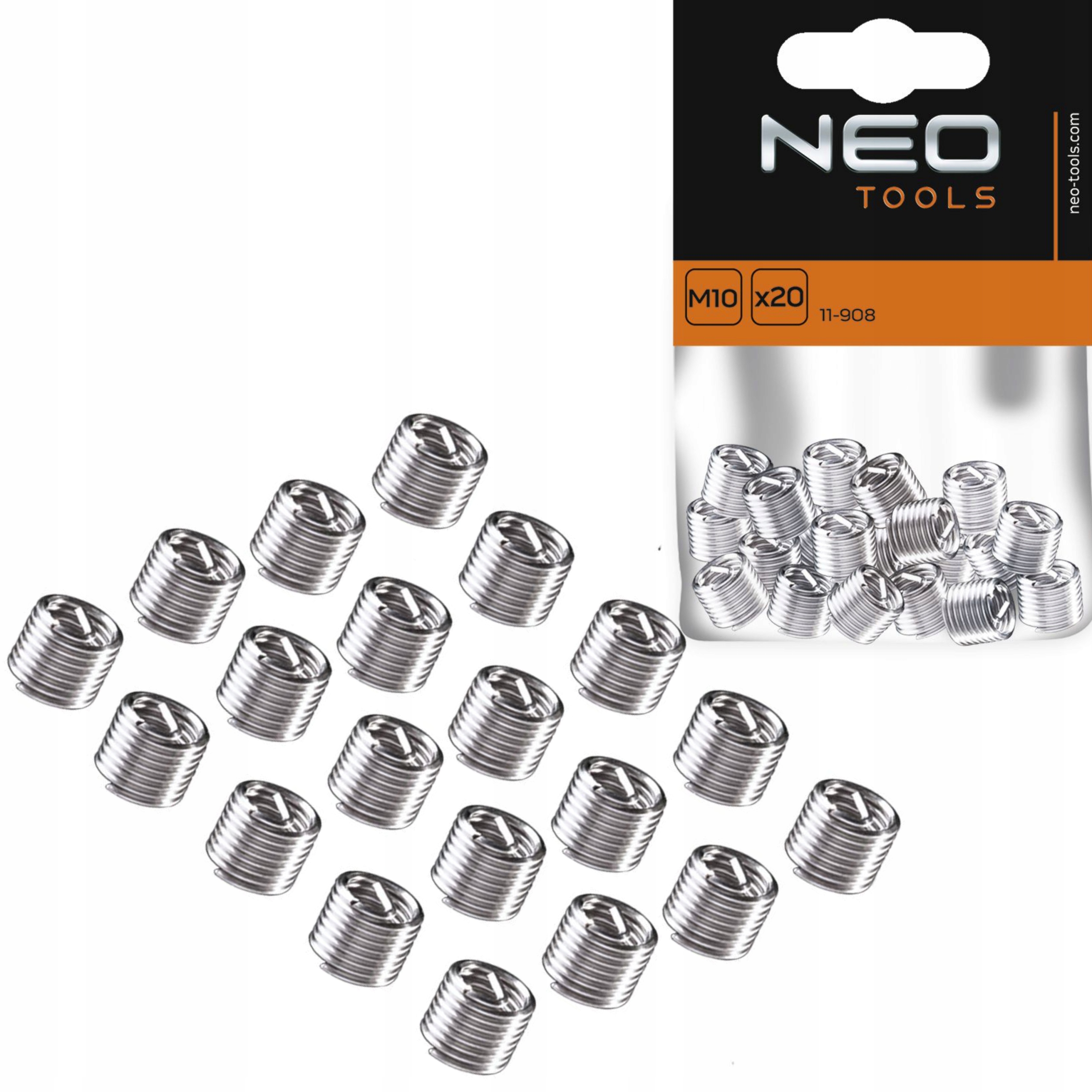

Neo 11-908 Wwkłądy Do Naprawy gwintów M10, 20 szt.