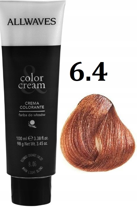 

Allwaves farba do włosów profesjonalna 6.4 100ml