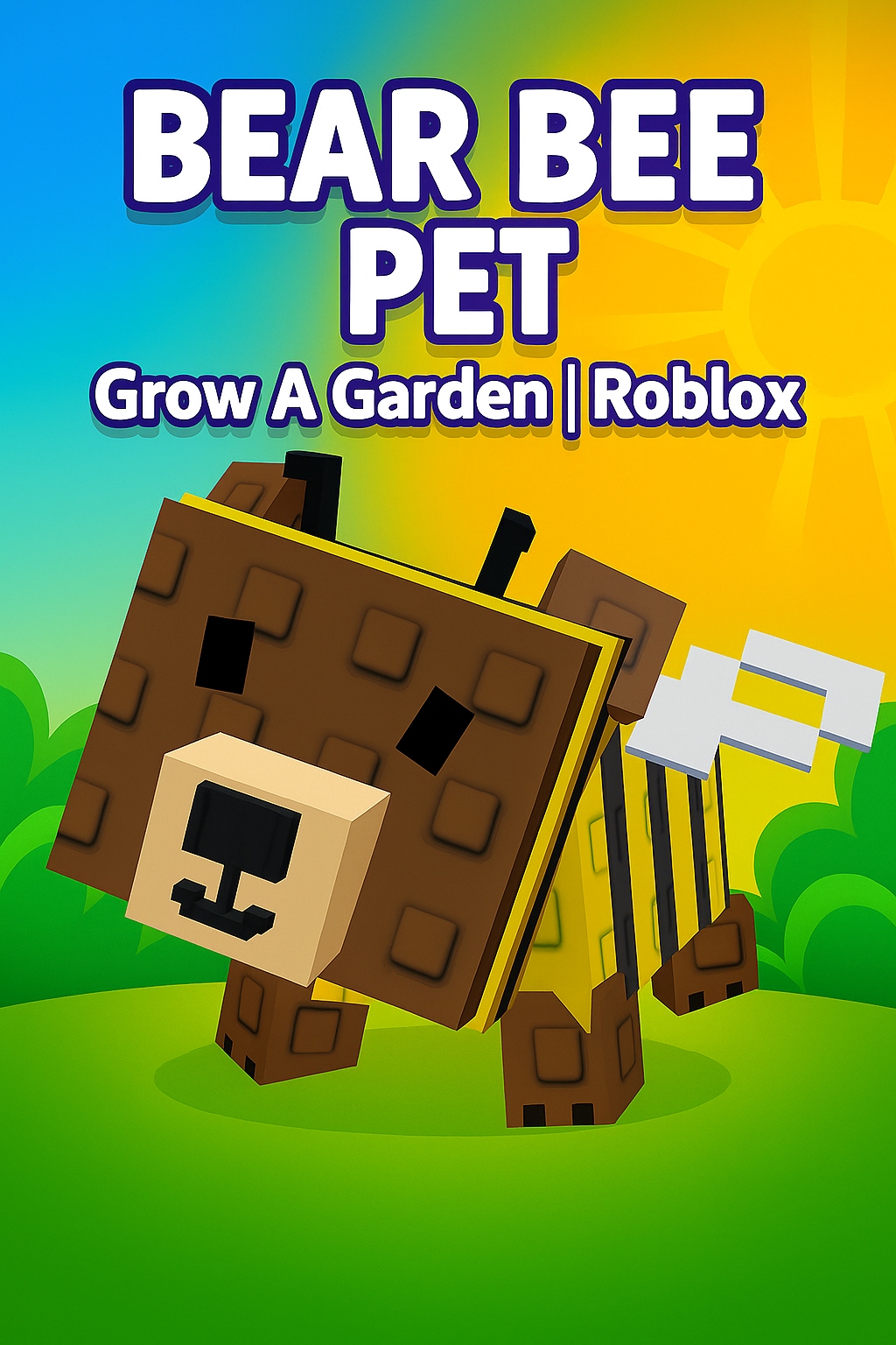 ROBLOX - BEAR BEE - GROW A GARDEN - PET - MOŻLIWA MUTACJA! - Stan