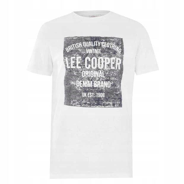 

Lee Cooper Denim Logo, koszulka męska biała r. XXL
