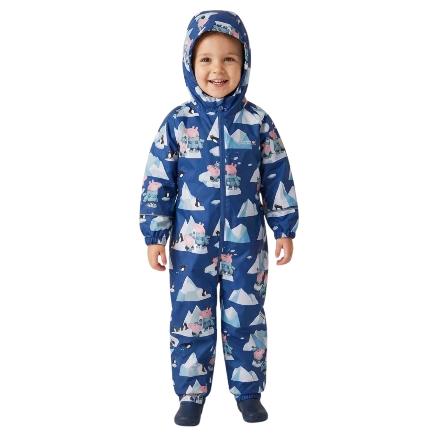 Dětská dešťová kombinéza Regatta prasátko Pepa tmavě modrá 110