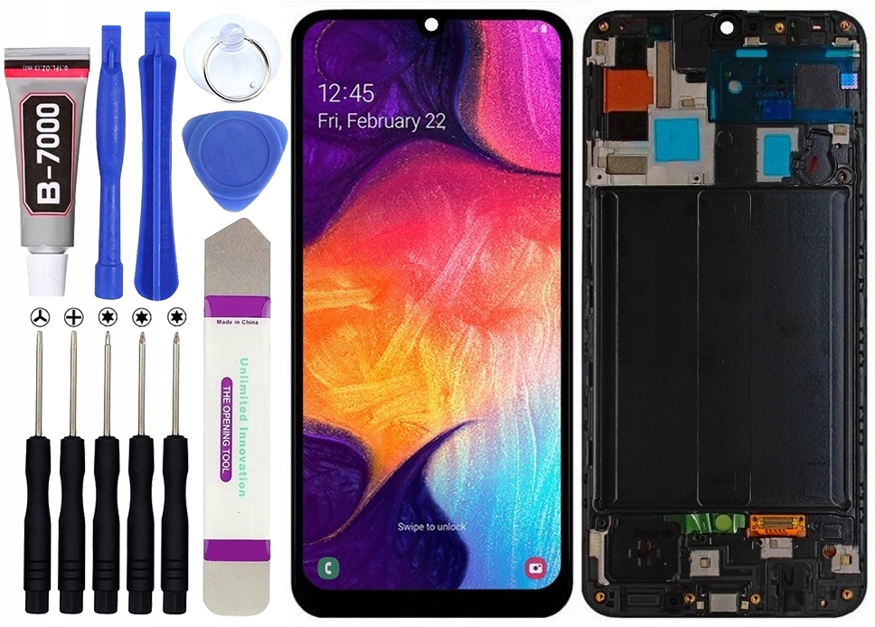 Displej pro Samsung Galaxy A50 2019 A505 Oled LCD Rámeček