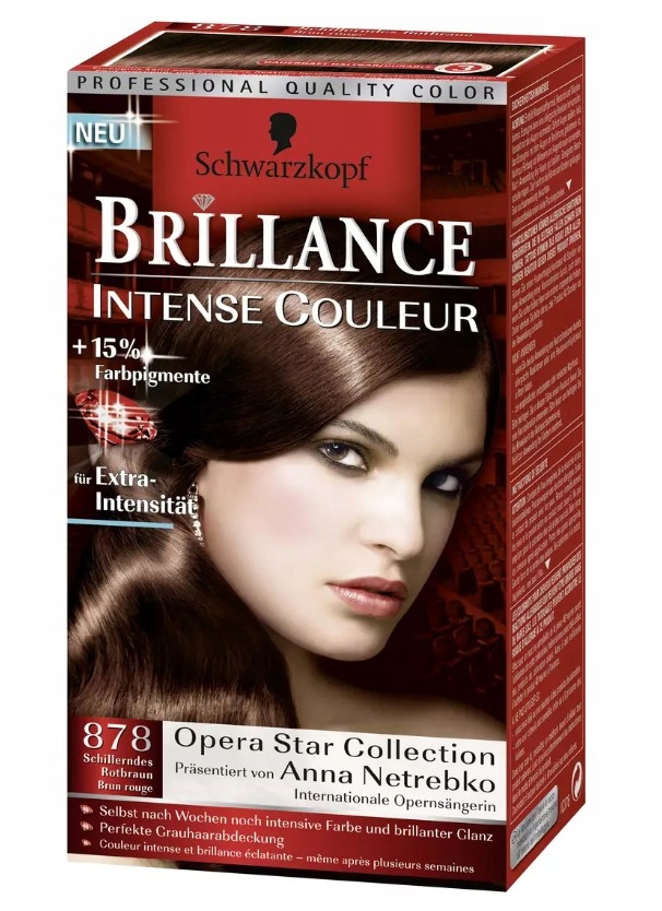 Schwarzkopf Brillance barva na vlasy 878 Duet Červené A Hnědé