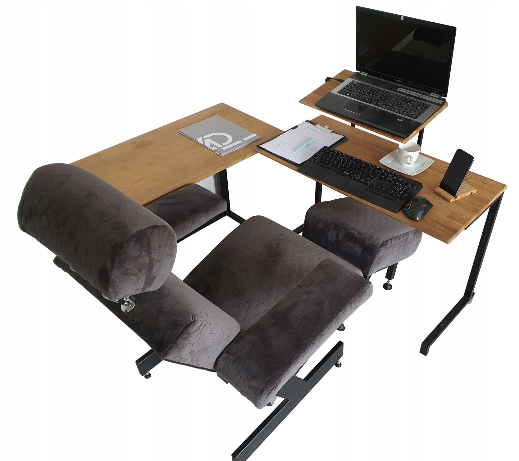 FOTEL DO LAPTOPA KOMPUTERA JULIA ZESTAW STOLIK Marka Vatabi