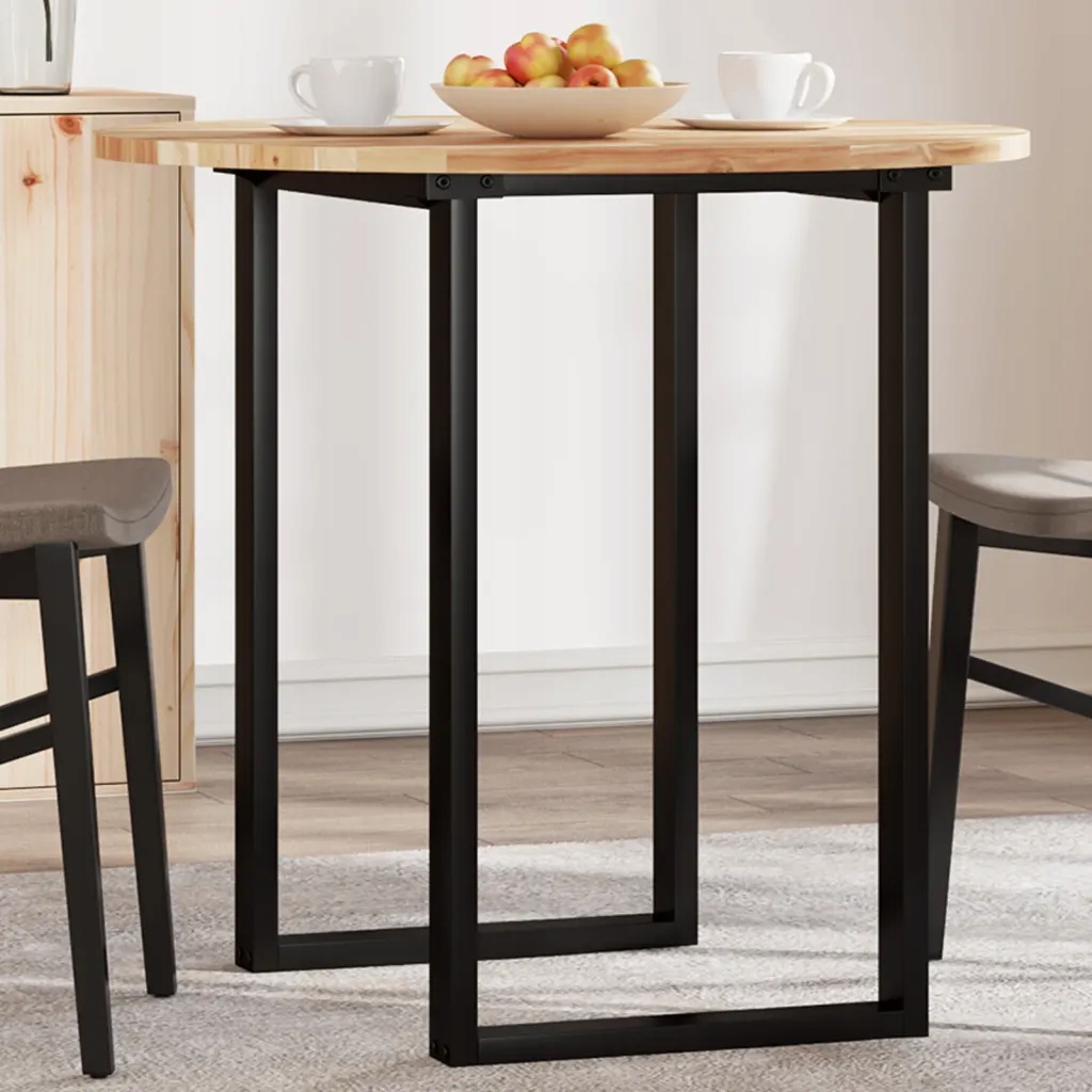 Stolní deska kulatá Ø 80 x 2 cm masivní akáciové dřevo Hnědá 4008698