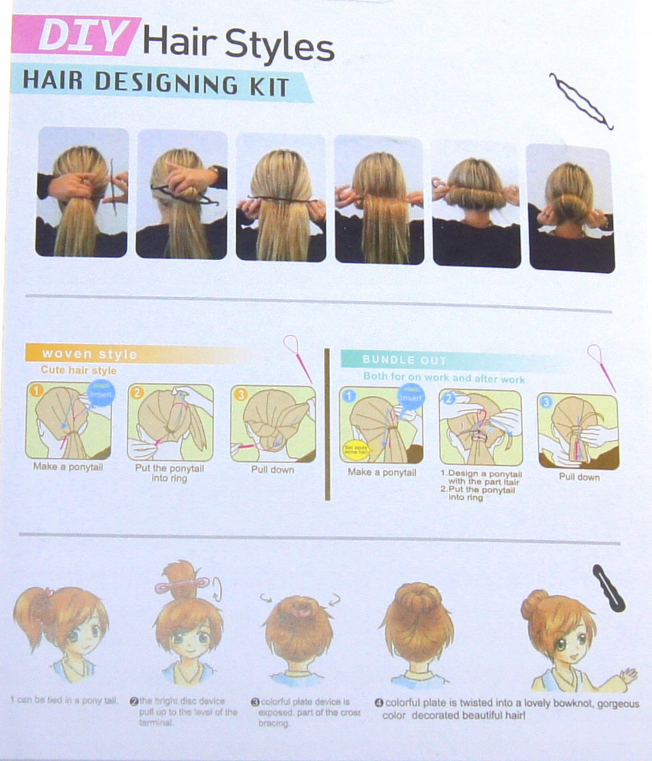 Lucy zestaw do koka układania włosów 5 elementów twister grzebień szpilki EAN (GTIN) 5903816459312