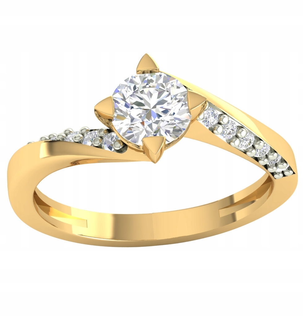 Moderní Prstýnek Žluté Zlato 585