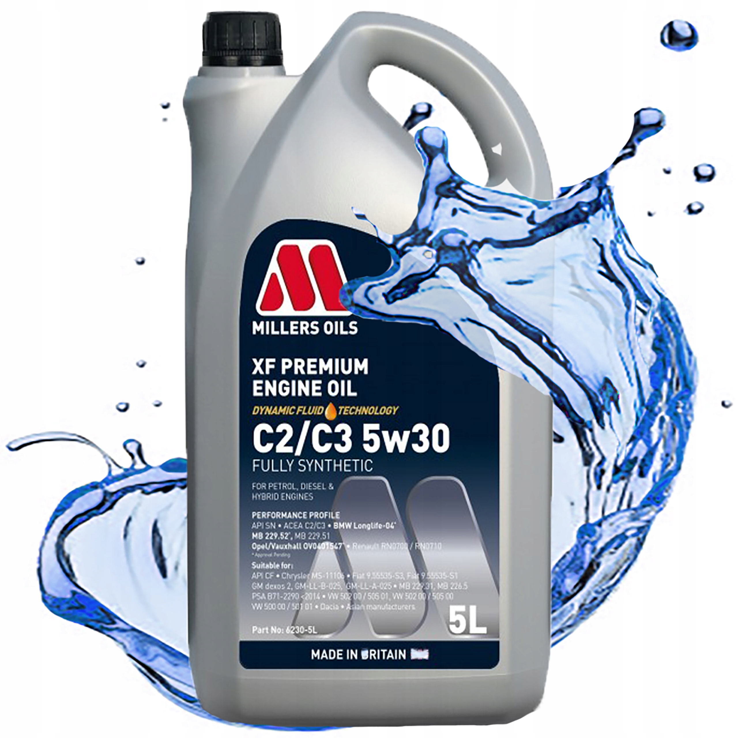 Syntetický Motorový Olej Millers Oils Xf Premium C2 C3 Tech Dft 5W30 5L
