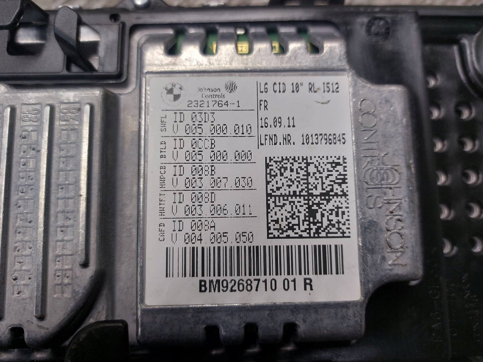 PANEL IDRIVE + player + display BMW F01 730D 9206444 9268710 9257009