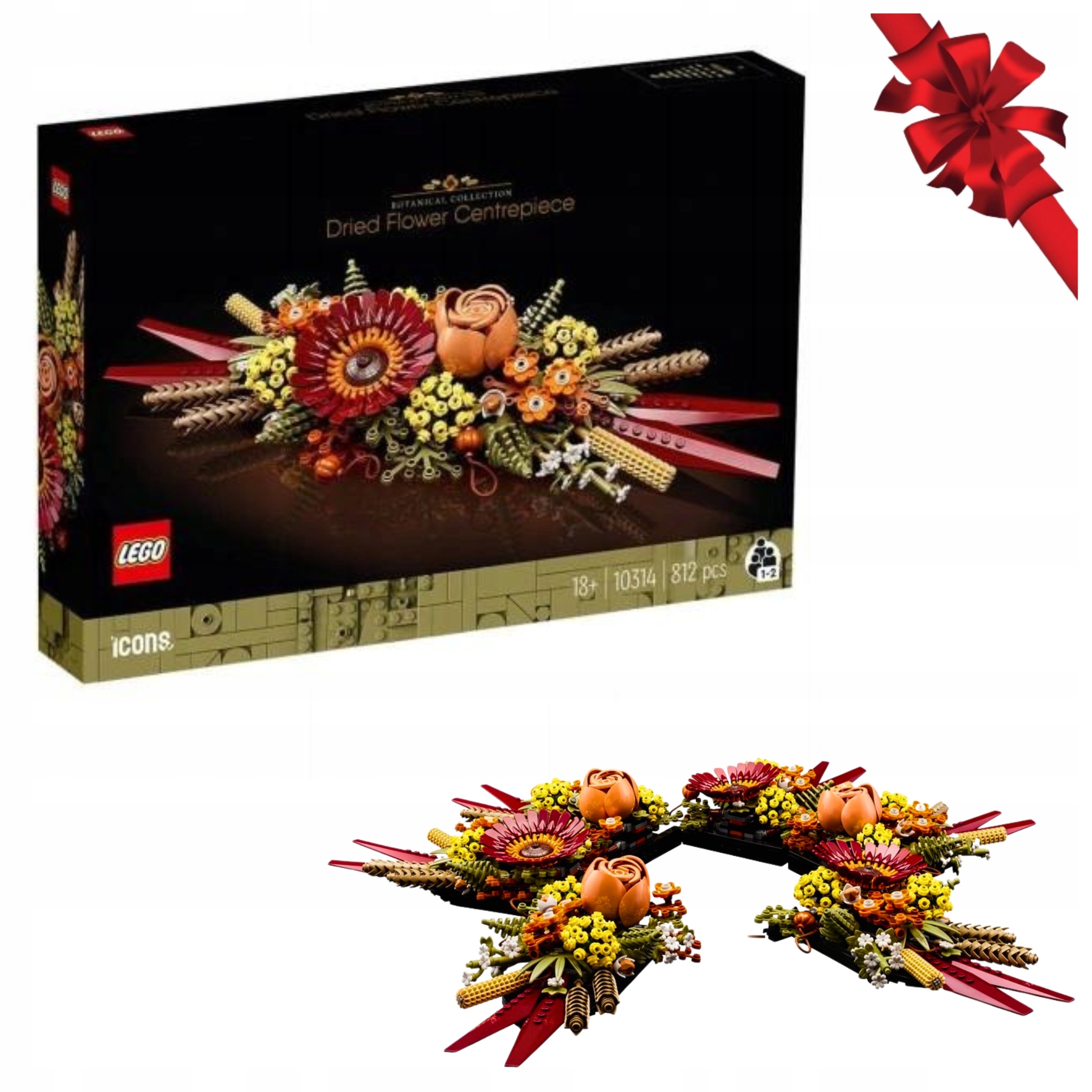 Sada kostek Lego Icons 10314 Dekorace ze sušených květin Nové Dárek