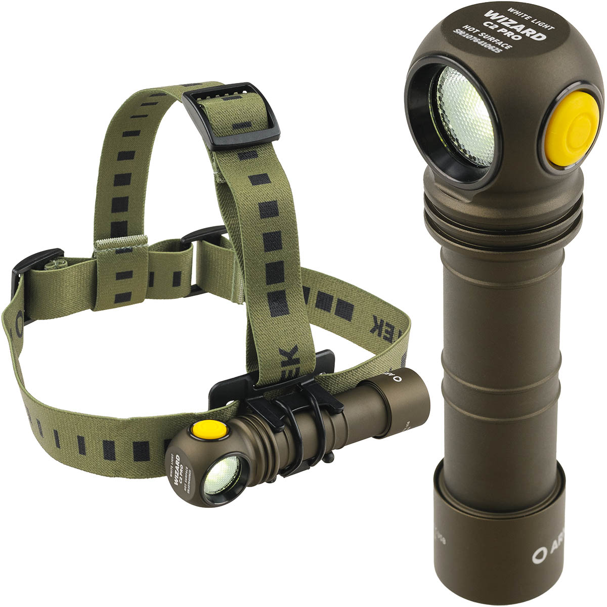 Čelovka Taktická Armytek Wizard C2 Pro V4 Led White Cree Aku Olive