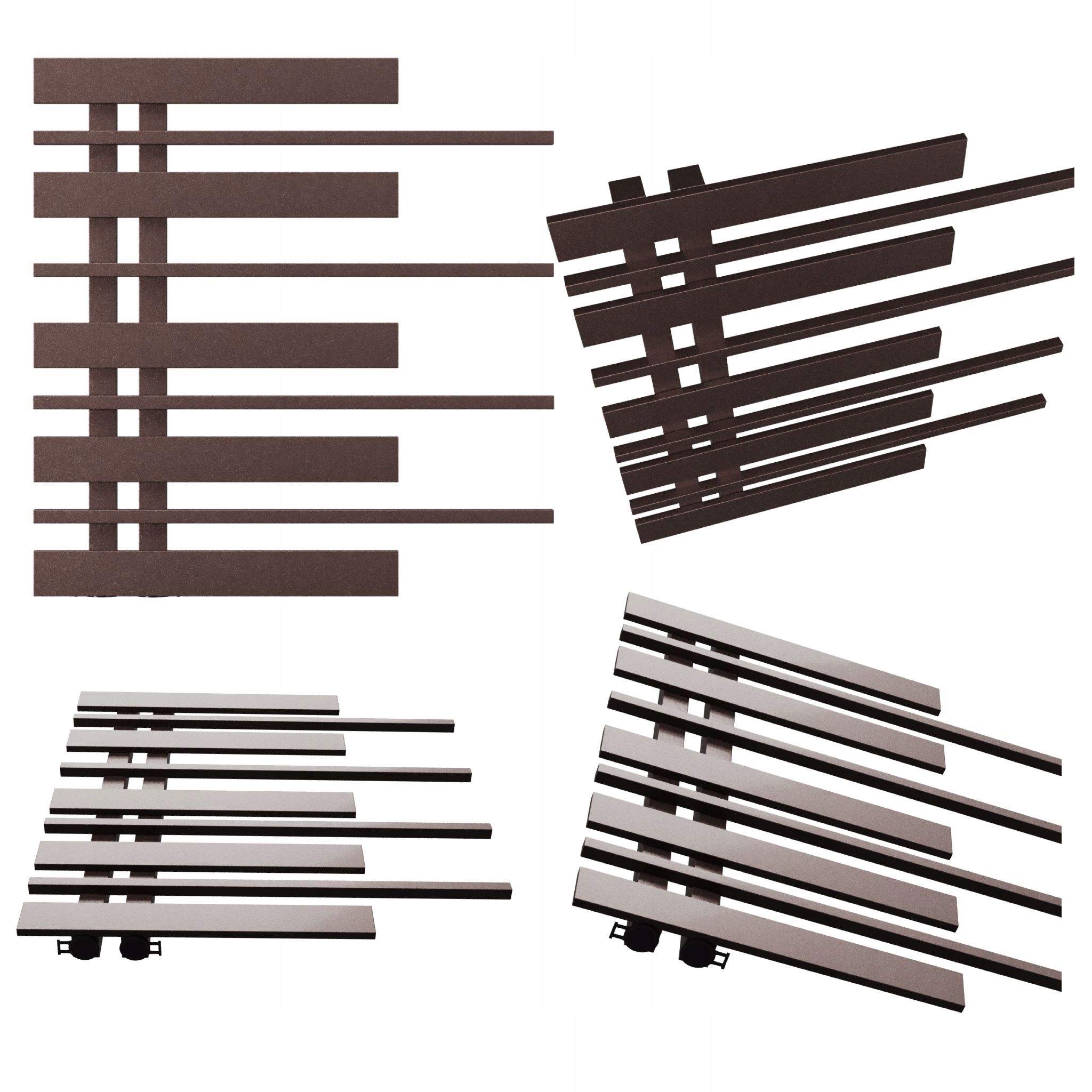 Koupelnový radiátor Pianino 585x570 Bordo Levý