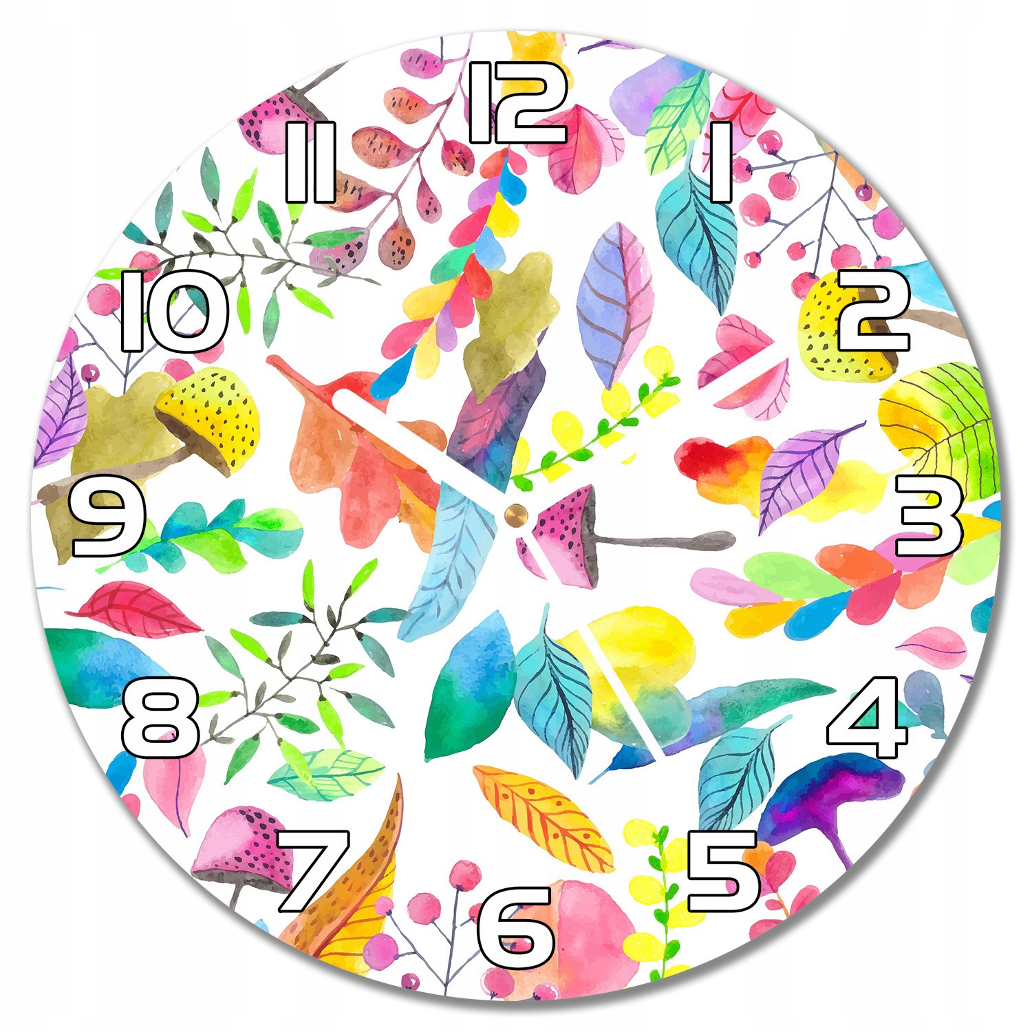 

Cichy zegar ścienny Grzyby Jesienne Kolory f30