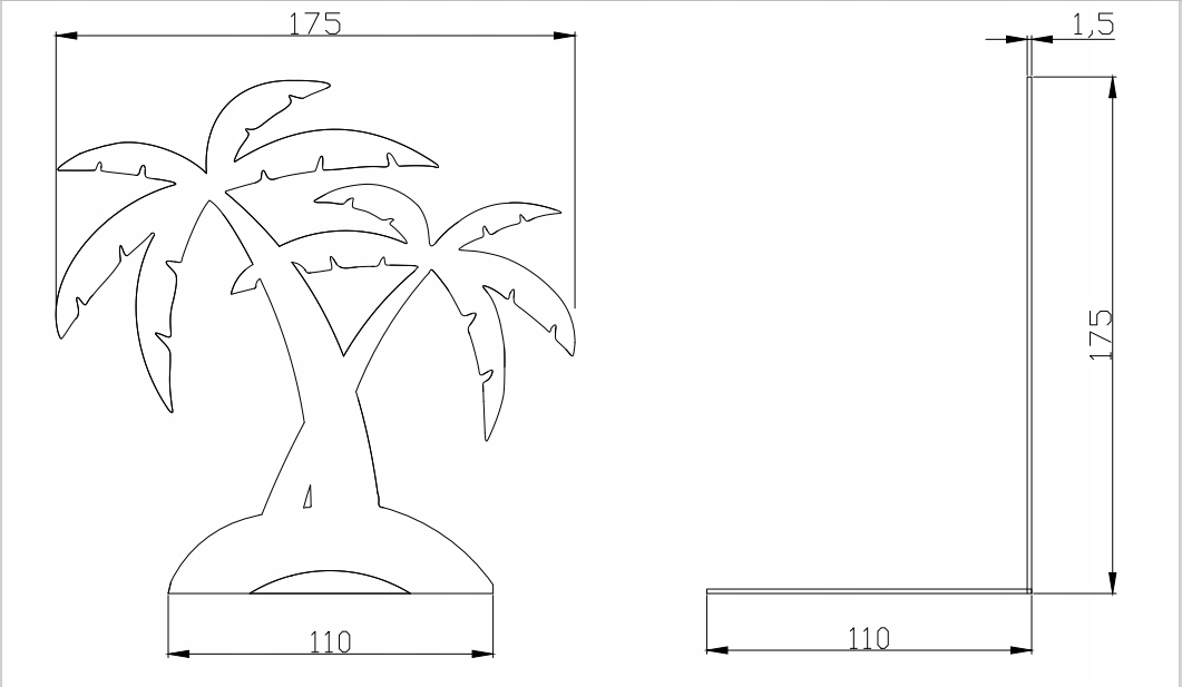 Podpórka do książek STOJAK NA KSIĄŻKI PALMY Stan opakowania oryginalne