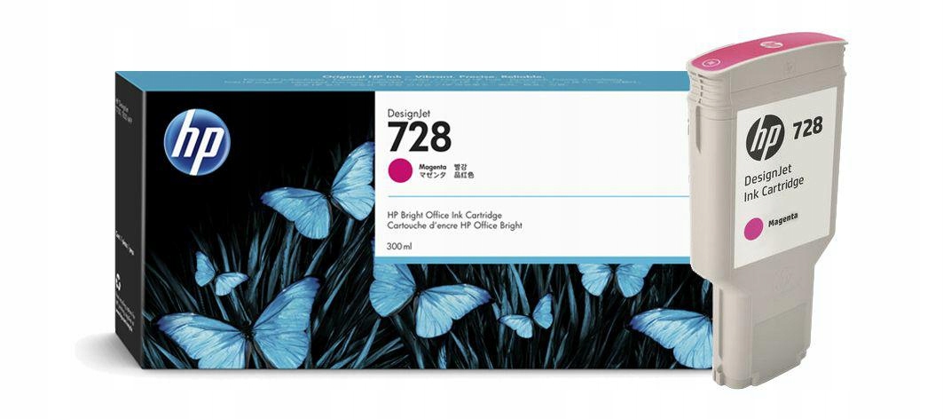 Atrament Hp 728 červený (magenta) F9K16A