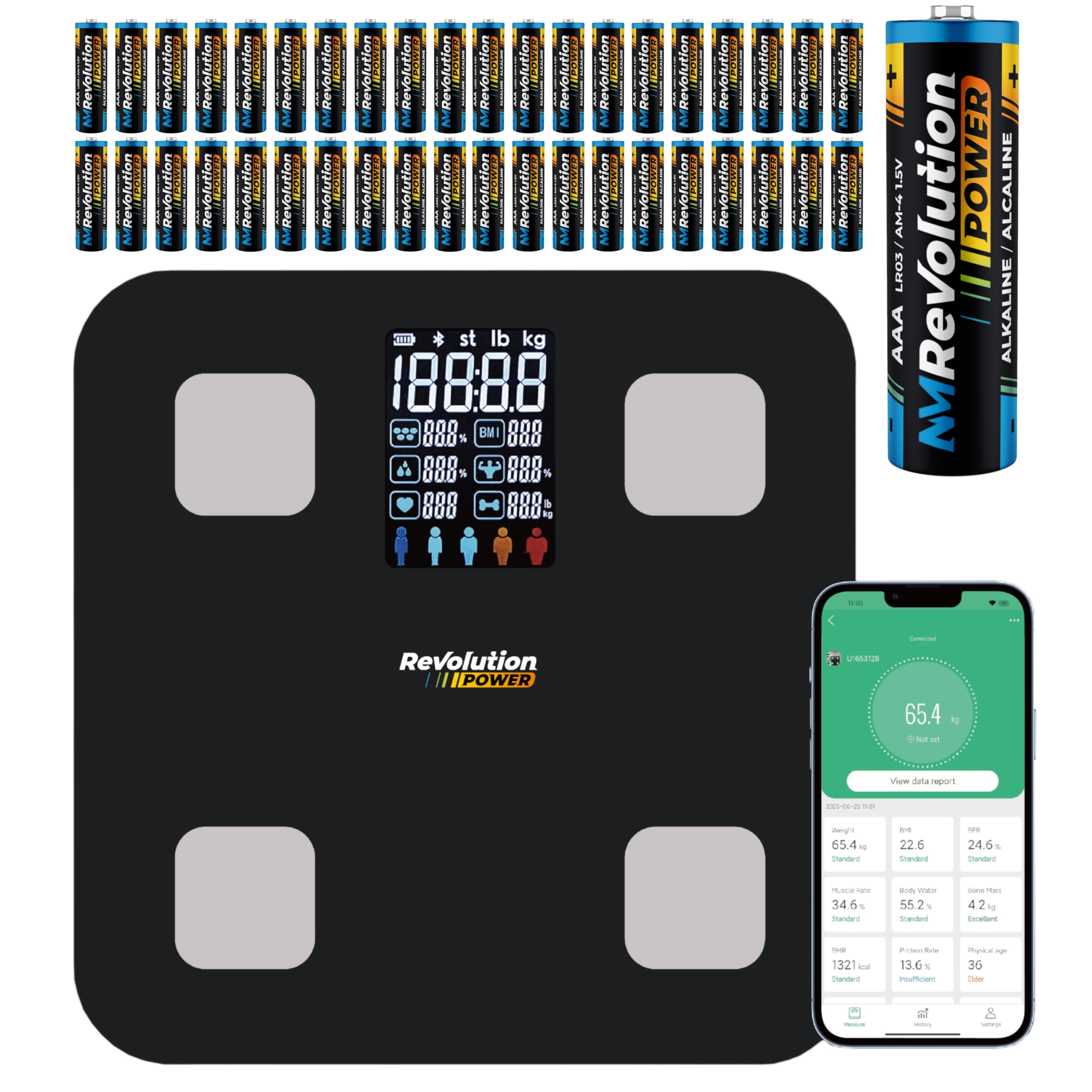 40x Mocna Bateria Alkaline LR03 Paluszki Aaa Alkaiczne XL Waga Łazienkowa