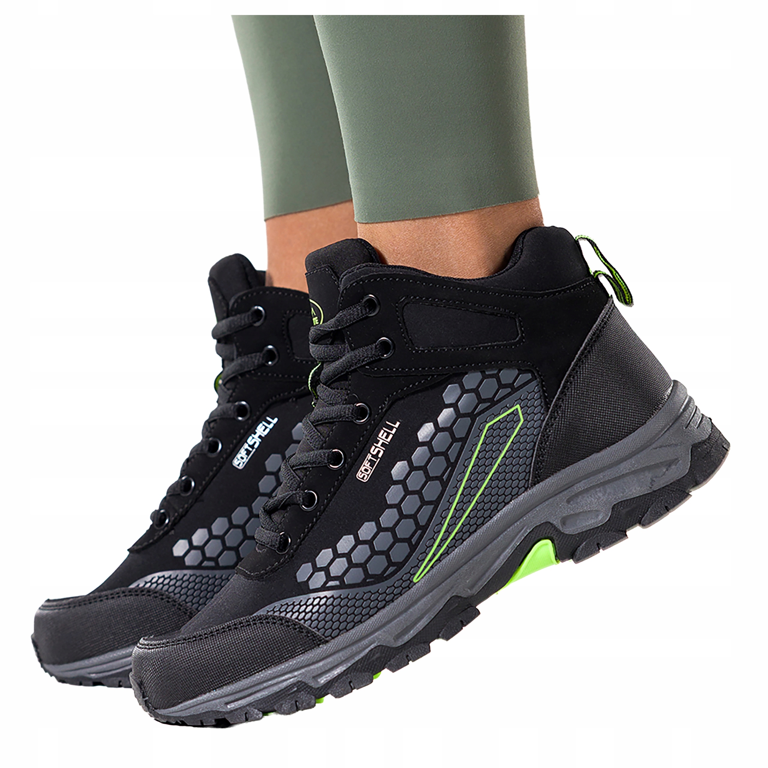 Trekové Boty Černé Dámské Softshell Šněrovací Vysoké Pohodlné r 36