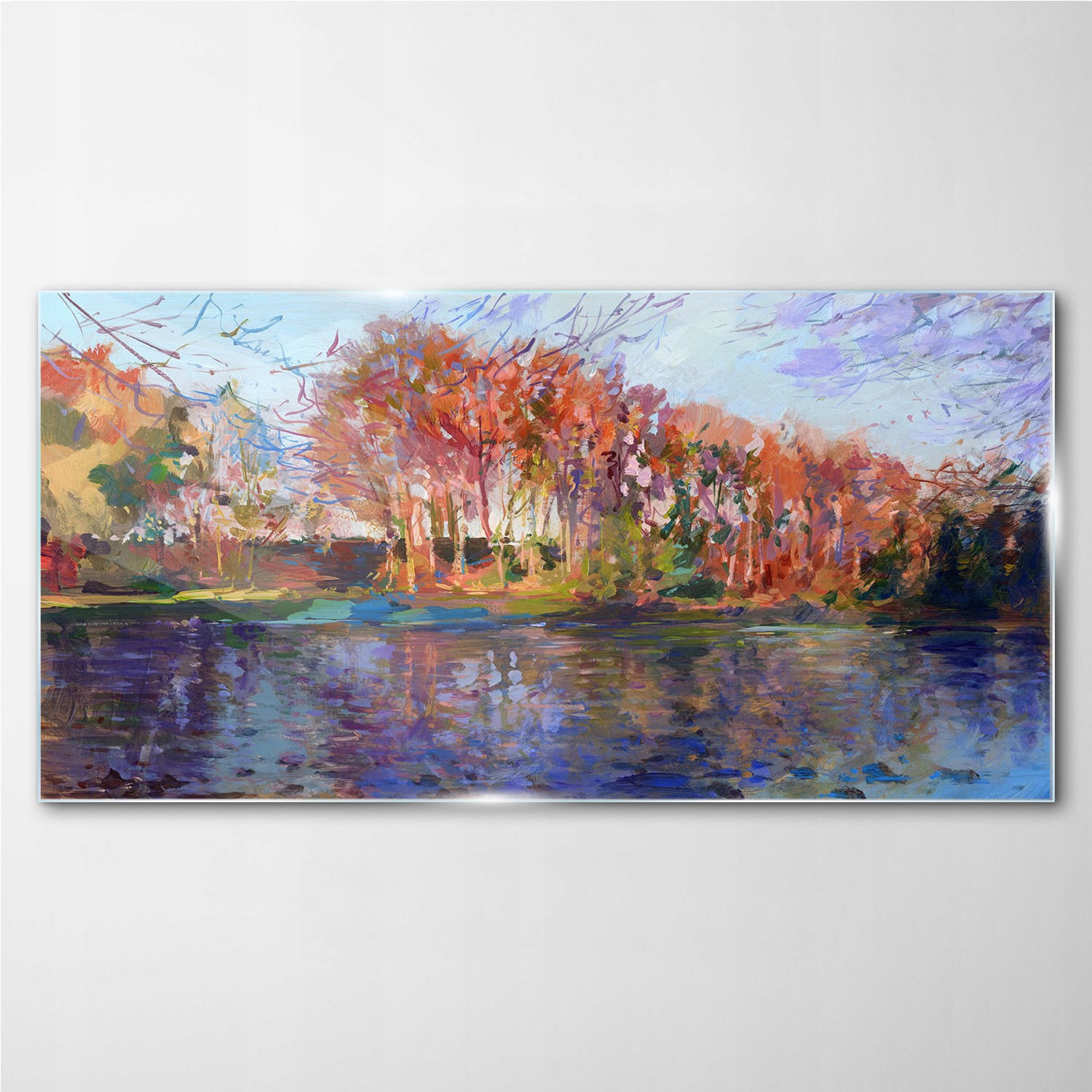 

Obraz szklany na ścianę Jezioro natura 140x70 cm