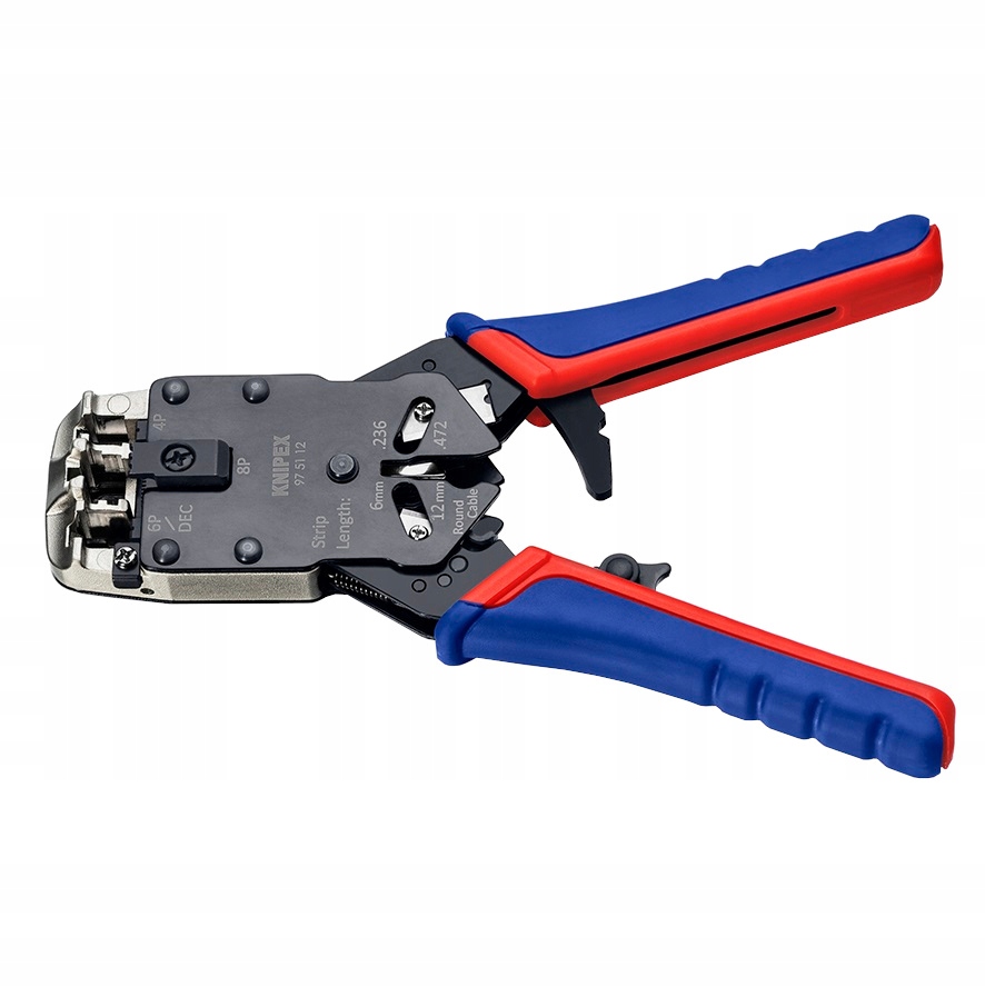 Zaciskarka Czołowa Szczypce do Wtyków RJ45 RJ12 RJ10 RJ11 KNIPEX 97 51 12 Marka Knipex