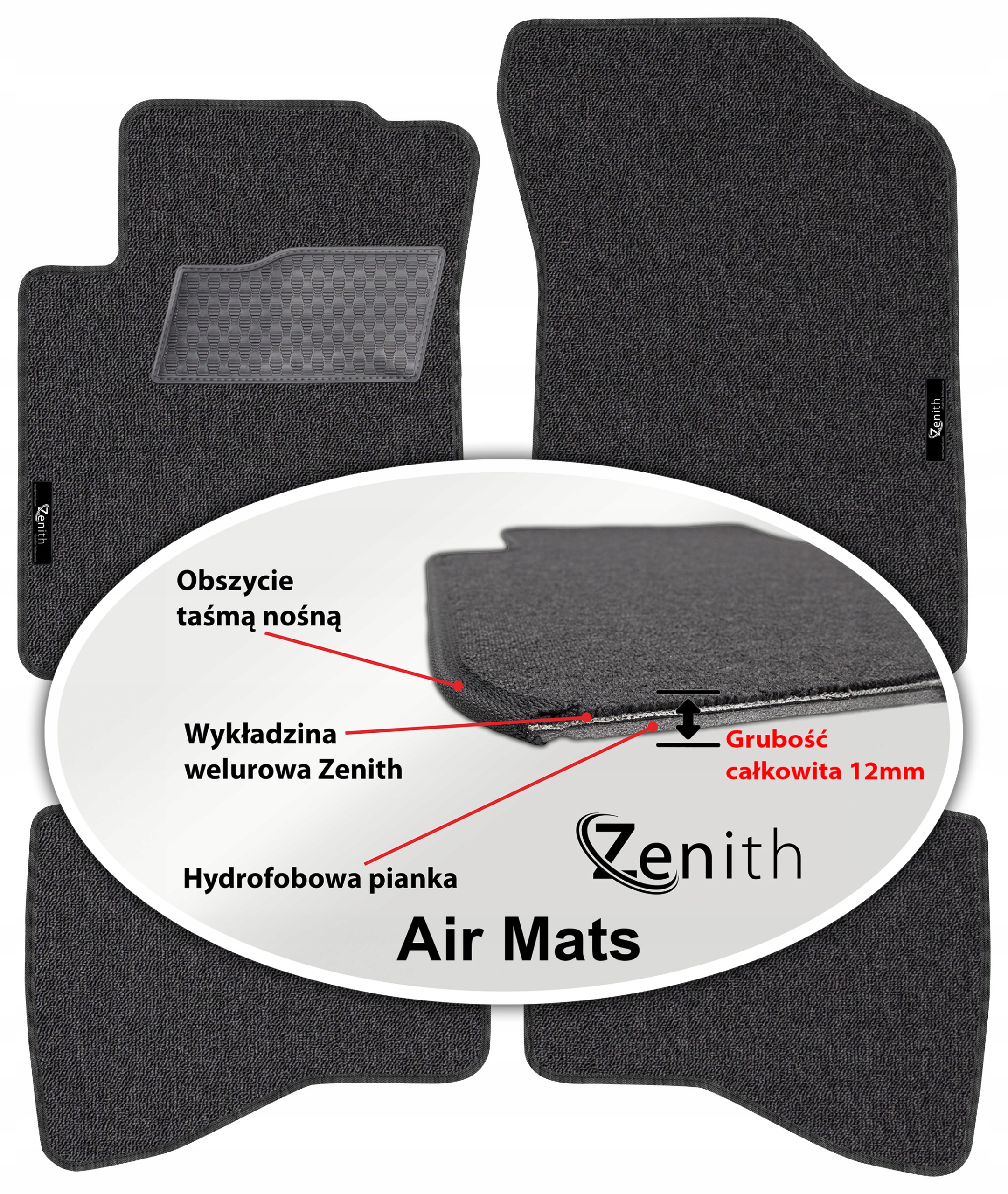 Citroen C1 II 2014 – Velúrové koberčeky do auta Zenith Air Mats