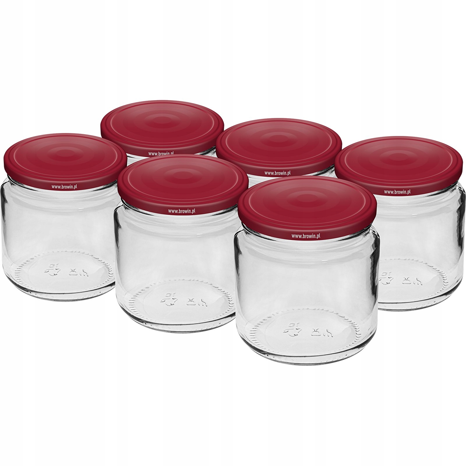 

6szt słoik słoiki 212ml bordowa zakrętka fi66/4