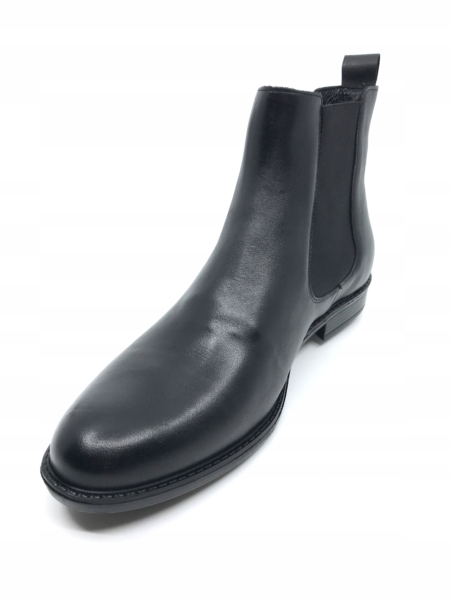 BUTY SZTYBLETY MĘSKIE SKÓRA CZARNE 41 27,5 cm PAN Rozmiar 41