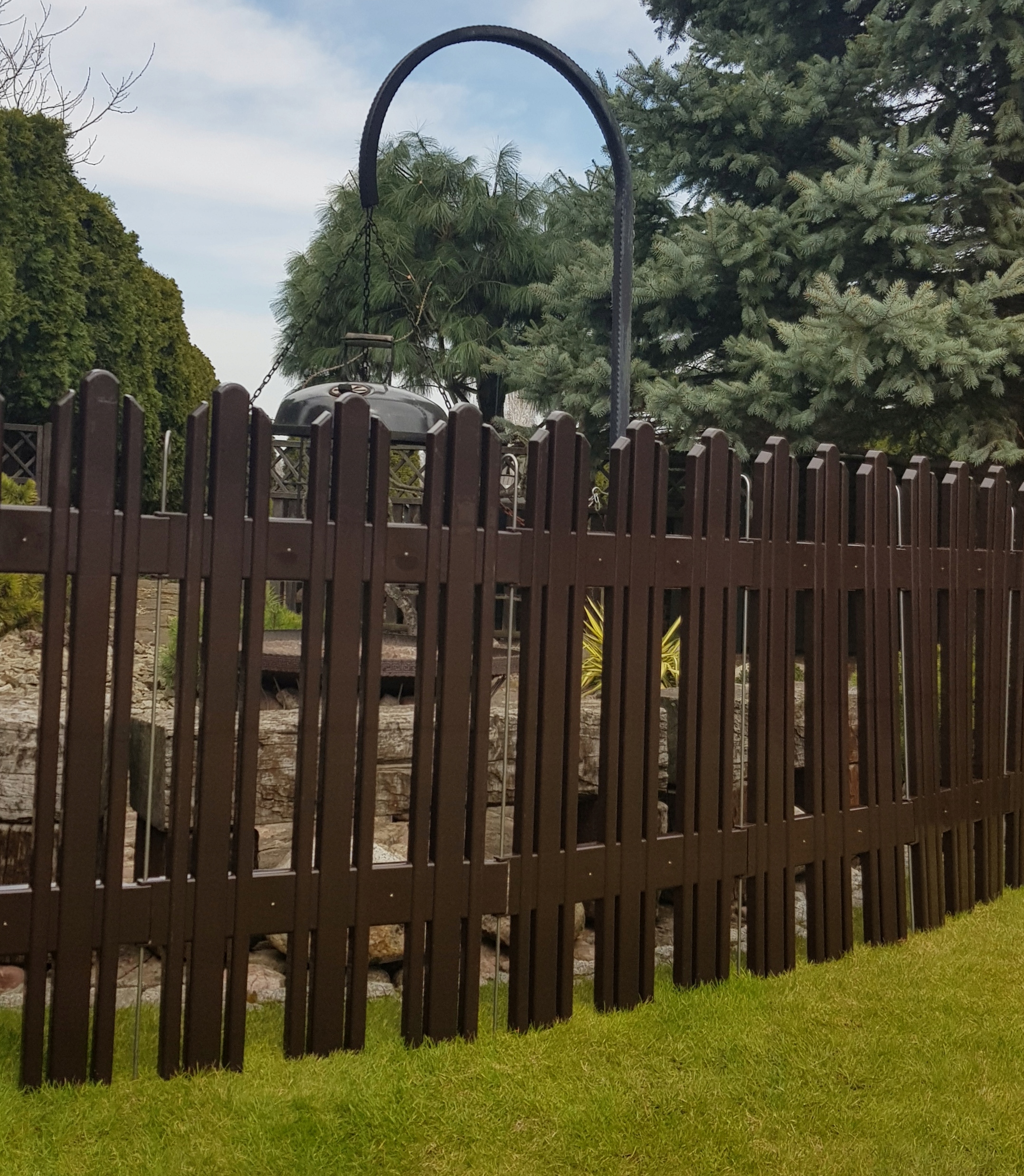 POLSKI MEGA PŁOTEK Plastik PCV Wys 81cm BRĄZOWY Wysokość 0.81 m