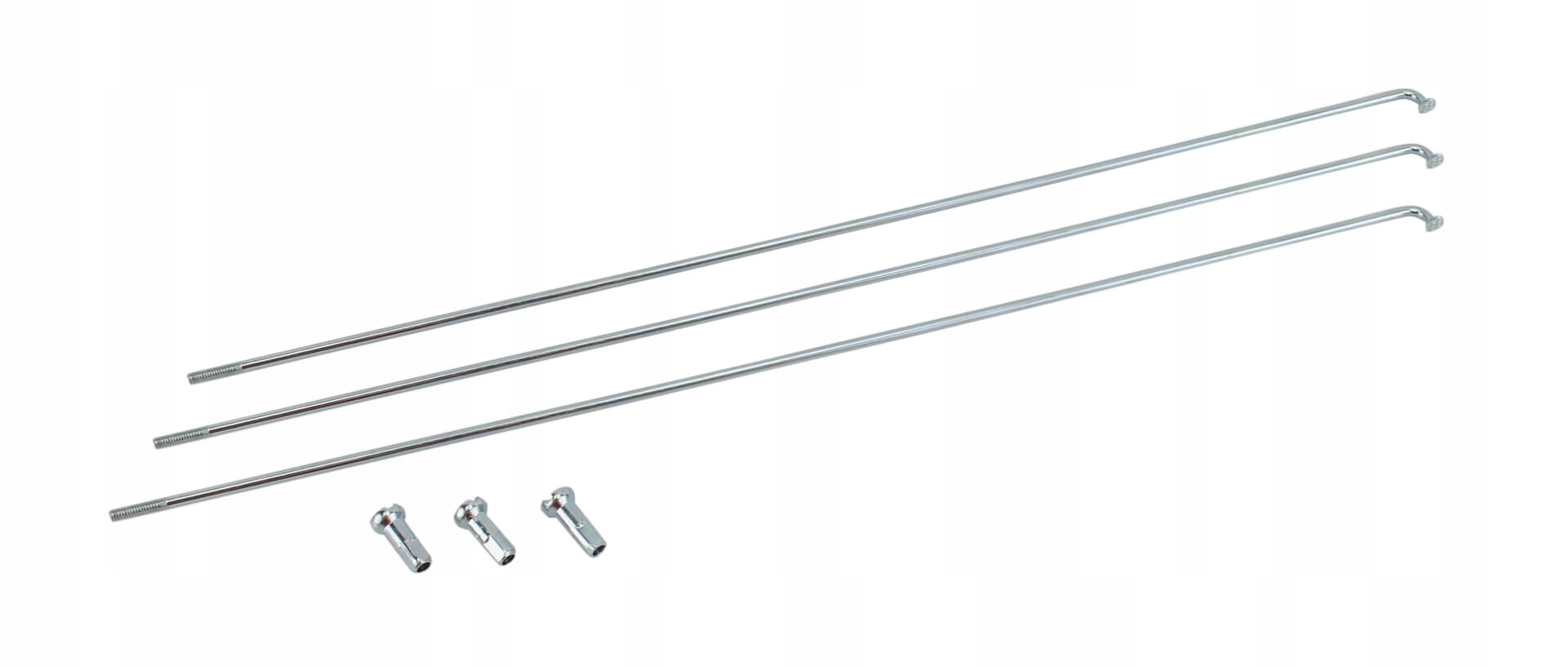 SZPRYCHY ROWEROWE SREBRNE 296mm + NAKRĘTKI 144szt