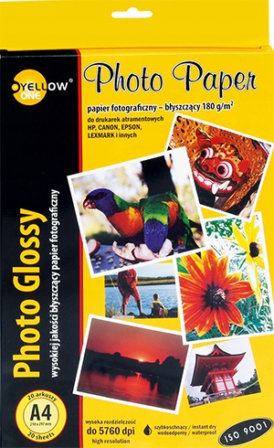 Papier fotograficzny do drukarek atramentowych A4 błysk 20 arkuszy 180g/m2